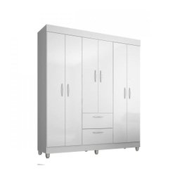 Guarda-Roupa Casal 6 Portas 2 Gavetas Tóquio Poquema Móveis - 2