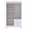 Guarda-Roupa Solteiro 4 Portas 2 Gavetas Tóquio Poquema Móveis - 4