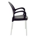 Ver imagem 3 de Cadeira Tramontina Grace Empilhável Preto em Polipropileno Pés Alumínio