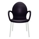 Ver imagem 2 de Cadeira Tramontina Grace Empilhável Preto em Polipropileno Pés Alumínio