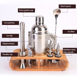 Kit Bar 12 Peças Inox Coqueteleira 550ml Barman Caipirinha Lorben - 7