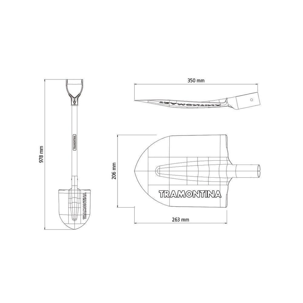 Vanga com Ponta Tramontina 402-00 em Aço com Cabo de Madeira 71 Cm Plastica Reta Ergonomica - 2