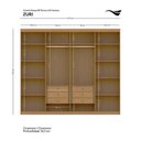 Ver imagem 3 de Guarda Roupa 8 Portas Zuri Ele e Ela Cinamomo