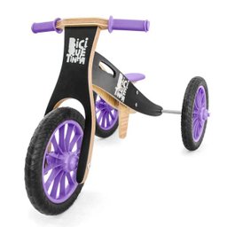 Triciclo 2 em 1 (vira bicicleta de Equilíbrio) LOUSA ROXA - 3