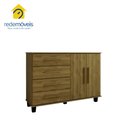Ver imagem 3 de Cômoda Organizadora Quarto 4 Gavetas 2 Portas Imbuia - Rede Móveis