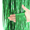 Cortina Metalizada Verde Decoração com Fitas 1x2m Festas - 1