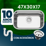 Cuba Pia Inox 430 Cozinha N 1 47x30x17 As Pesada Robust - 3
