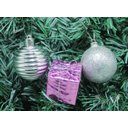 Ver imagem 2 de Kit 22 Peças Tubo Natalino Árvore de Natal Rosa e Prata 5cm