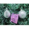 Kit 22 Peças Tubo Natalino Árvore de Natal Rosa e Prata 5cm - 2