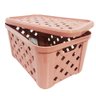 Organizador Cosmético Maquiagem Luxo + Caixa Rattan 24x17cm - 8