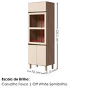 Ver imagem 3 de Torre Quente para Forno e Microondas MDF 72x221 cm Kali 168661 Carvalho Toq Off White Nicioli