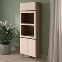Ver imagem 2 de Torre Quente para Forno e Microondas MDF 72x221 cm Kali 168661 Carvalho Toq Off White Nicioli