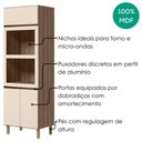 Ver imagem 4 de Torre Quente para Forno e Microondas MDF 72x221 cm Kali 168661 Carvalho Toq Off White Nicioli