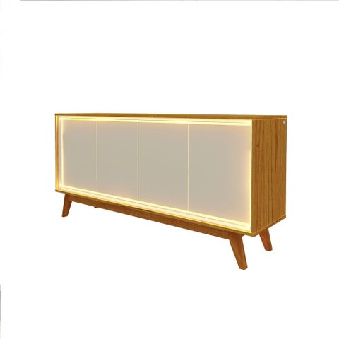 Buffet com LED Requinte 160 Naturale Off White - Gelius