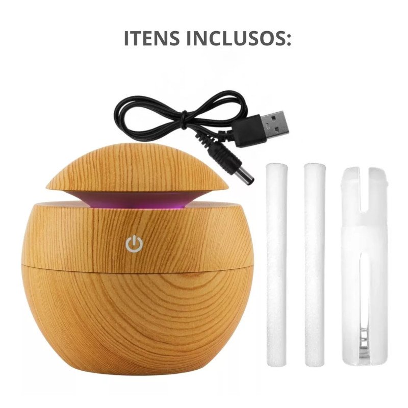 Mini Umidificador de Ar Ambiente Portatil Purificador Usb:claro - 5