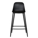 Ver imagem 5 de Kit 4 Banquetas Médias Miami Abi Fratini 91,50 Cm (altura) Polipropileno Preto Base em Aço Pintado