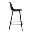 Ver imagem 7 de Kit 4 Banquetas Médias Miami Abi Fratini 91,50 Cm (altura) Polipropileno Preto Base em Aço Pintado