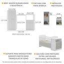 Ver imagem 4 de Quarto de Bebê com Berço-Cômoda e Colchão Incluso Laura Multimóveis Branco/Cinza