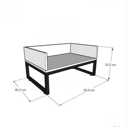 Cama Cachorro Caes Pequenos Casa Pet Caminha Casinha Mdf Preto Preta - 2
