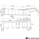 Ver imagem 4 de Armário de Cozinha Modulado de Canto 8 Peças Cp25 Balcão sem Tampo Castanho/cinza - Lumil Lumil Móve