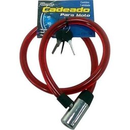Cadeado Trava Para Motos E Bike Cabo De Aço 1 M X 16 Mm Cd30 - 1