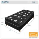 Ver imagem 2 de Cama Box Preta + Colchão Solteiro Castelar Preto Espuma D33 Bordado 88x188x51cm