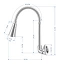 Ver imagem 3 de Torneira Cozinha Parede C34 Gourmet Flexível Cone 1/4 de Volta Del Metais