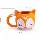 Ver imagem 3 de Caneca 3d Raposa Cerâmica 350ml Broglio Laranja