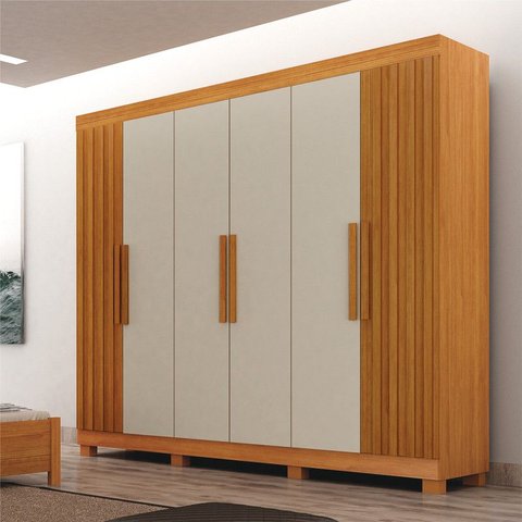Guarda Roupa Casal Ripado 100% MDF Aspen - Arbo Design
