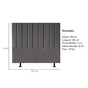 Ver imagem 3 de Cabeceira Estofada Cama Box King 195 Cm Taís Linho Cinza