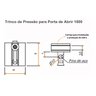 Trinco de Pressão para Porta de Vidro 8 a 10mm Branco - 3