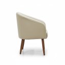 Ver imagem 5 de Kit 02 Poltronas Estofada para Sala de Estar Luna Suede - Élpis Móveis - Bege