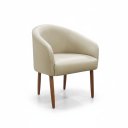 Ver imagem 6 de Kit 02 Poltronas Estofada para Sala de Estar Luna Suede - Élpis Móveis - Bege