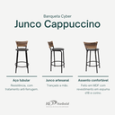 Ver imagem 3 de Kit 3 Bancos para Bancada Cozinha Gourmet Junco Cappuccino Balcão Ilha Banqueta 60cm Itagold