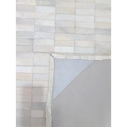 Tapete de Couro Natural Branco em Tiras 2,00 X 1,50 M - 2