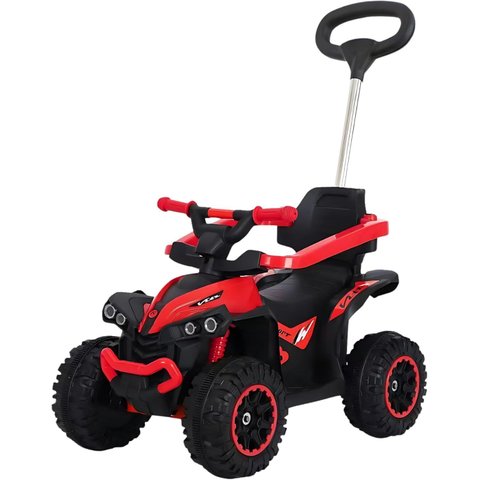 Quadriciclo Elétrico Infantil com Aro de Proteção Haste Direcionavel Som e Luz (vermelho)