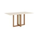 Ver imagem 6 de Conjunto para Sala de Jantar Mesa com 6 Cadeiras Natalí Marrom/Nature/Off White/Amêndoa