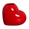 Vaso Decorativo Cerâmica Coração Vermelho Grande - 1