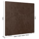 Ver imagem 2 de Cabeceira Cama Box Solteiro Luana 90cm Veludo Marrom - Desk Design