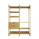 Ver imagem 2 de Dois Modulo para Closet Industrial Ferro Dourado Tampo Canela