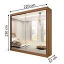 Ver imagem 2 de Guarda-roupa Casal com 02 Portas Espelhadas Las Vegas D'doro Móveis - Cinamomo D'doro Móveis