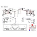 Ver imagem 2 de Mesa Gamer em L para Computador Strike Moderno 2 Portas 1 Gaveta 136cm Branco Multimóveis