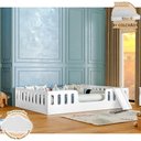 Ver imagem 1 de Cama Infantil Helo Casal com Colchão D28 Escorregador e Luminária para Quarto Infantil - Branco