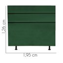 Ver imagem 3 de Cabeceira Estofada Cama Box King 195cm Argentina Corino Verde- Mabe Magazine