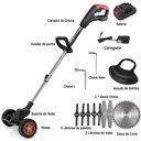 Ver mais imagens de Aparador Cortador de Grama Gramado Planta sem Fio Portatil Erva Daninha Galho Jardim Quintal