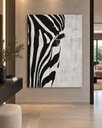 Ver imagem 2 de Quadro Zebra Minimalista Preto e Branco 40x60