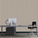 Ver imagem 7 de Papel de Parede Efeito Ripas Bege Claro Adesivo Lavavel