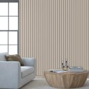 Ver imagem 1 de Papel de Parede Efeito Ripas Bege Claro Adesivo Lavavel