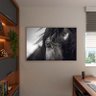 Quadro Decorativo Tela Canvas Animais Horse Eye com Moldura Prata - 200x120 Cm - 3