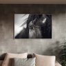 Quadro Decorativo Tela Canvas Animais Horse Eye com Moldura Prata - 200x120 Cm - 1